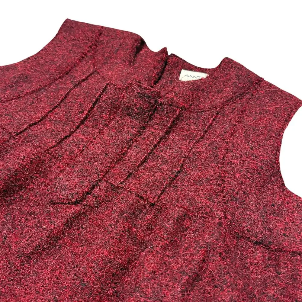Anntarah Alpaca Wool Dress Red Black Jumper Shell Girls Toddler‎ Size 4